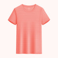 Summer Silk Short Sleeve Round Neck Sports Quick Drying T-shirt Pink Shirt